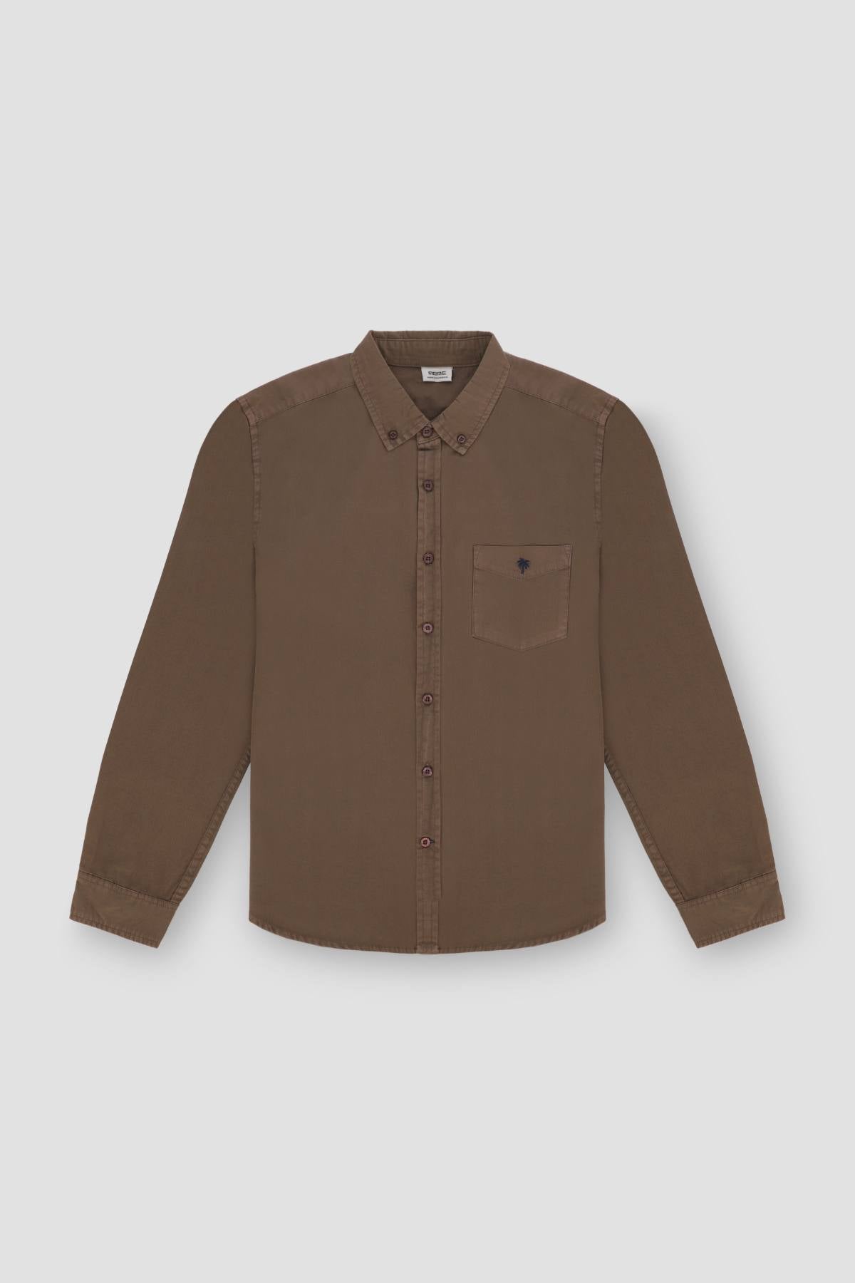 Button Down Shirt For Men - Brown