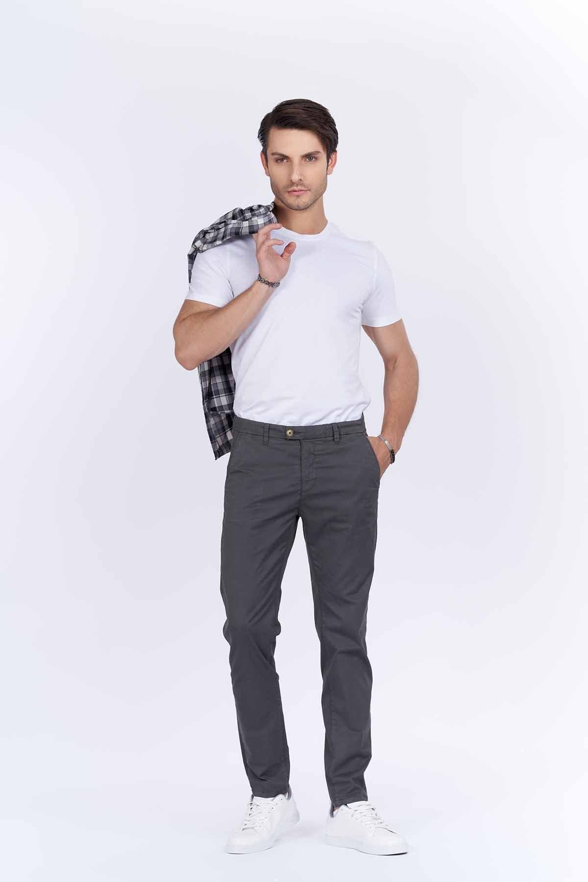 Chino Trouser For Men - Charcoal