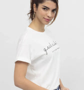 Printed T-Shirt For Women - White - MEME