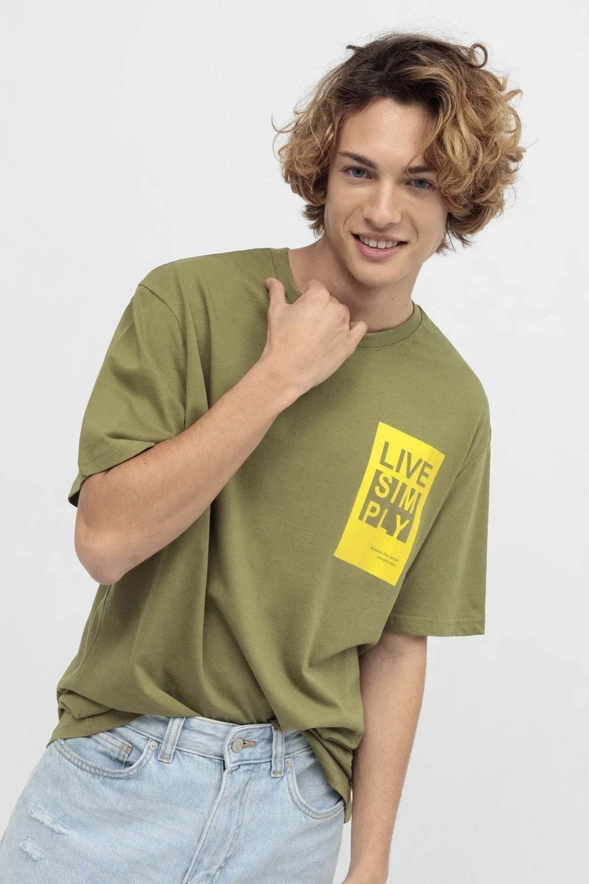 Printed T-Shirt For Men - Khaki - MEME