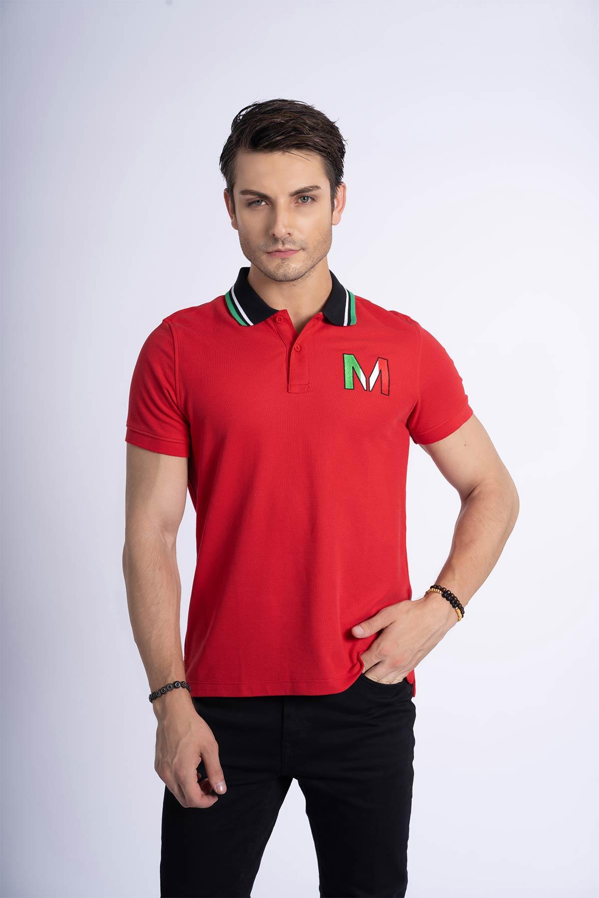 Polo T-Shirt For Men - Tango Red