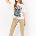 Printed T-Shirt For Women - White - MEME