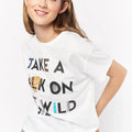 Printed T-Shirt For Women - White - MEME