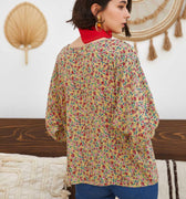 Printed Short Dress For Women - Multicolor - MEME