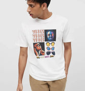 Printed T-Shirt For Men - White - MEME