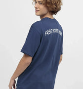 Printed T-Shirt For Men - Navy - MEME