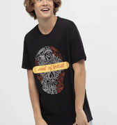 Printed T-Shirt For Men - Black - MEME