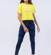 Printed T-Shirt For Women - Yellow - MEME