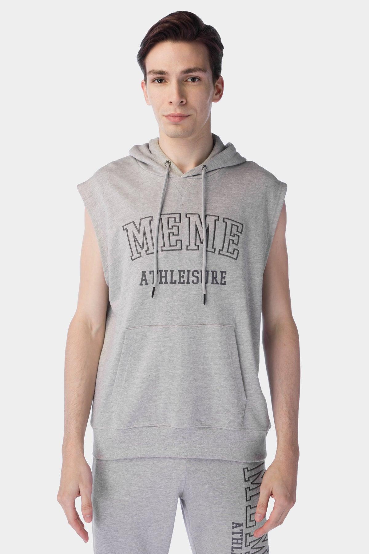 Sleeveless Hoodie For Men - Heather Grey