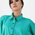 Solid Long Dress For Women - Emerald Green - MEME