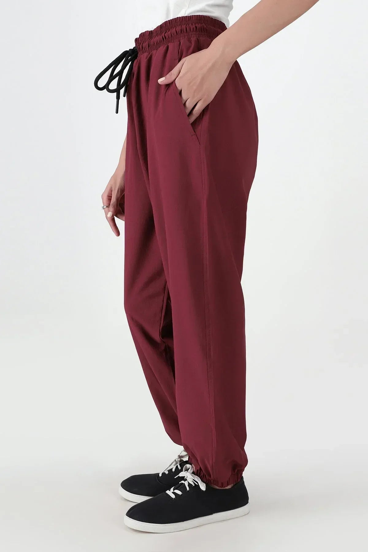 Jogger Trouser For Women - Burgundy - MEME