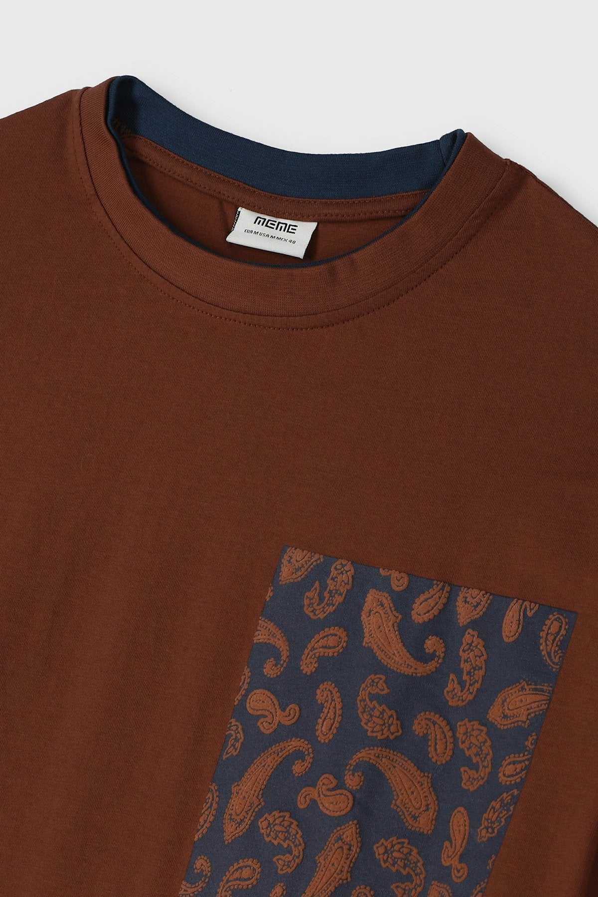 Printed T-Shirt For Men - Brown - MEME