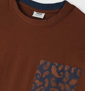 Printed T-Shirt For Men - Brown - MEME