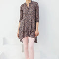 Printed Midi Dress For Women - Multicolor - MEME