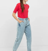 Solid T-Shirt For Women - Red - MEME