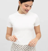 Solid T-Shirt For Women - White - MEME
