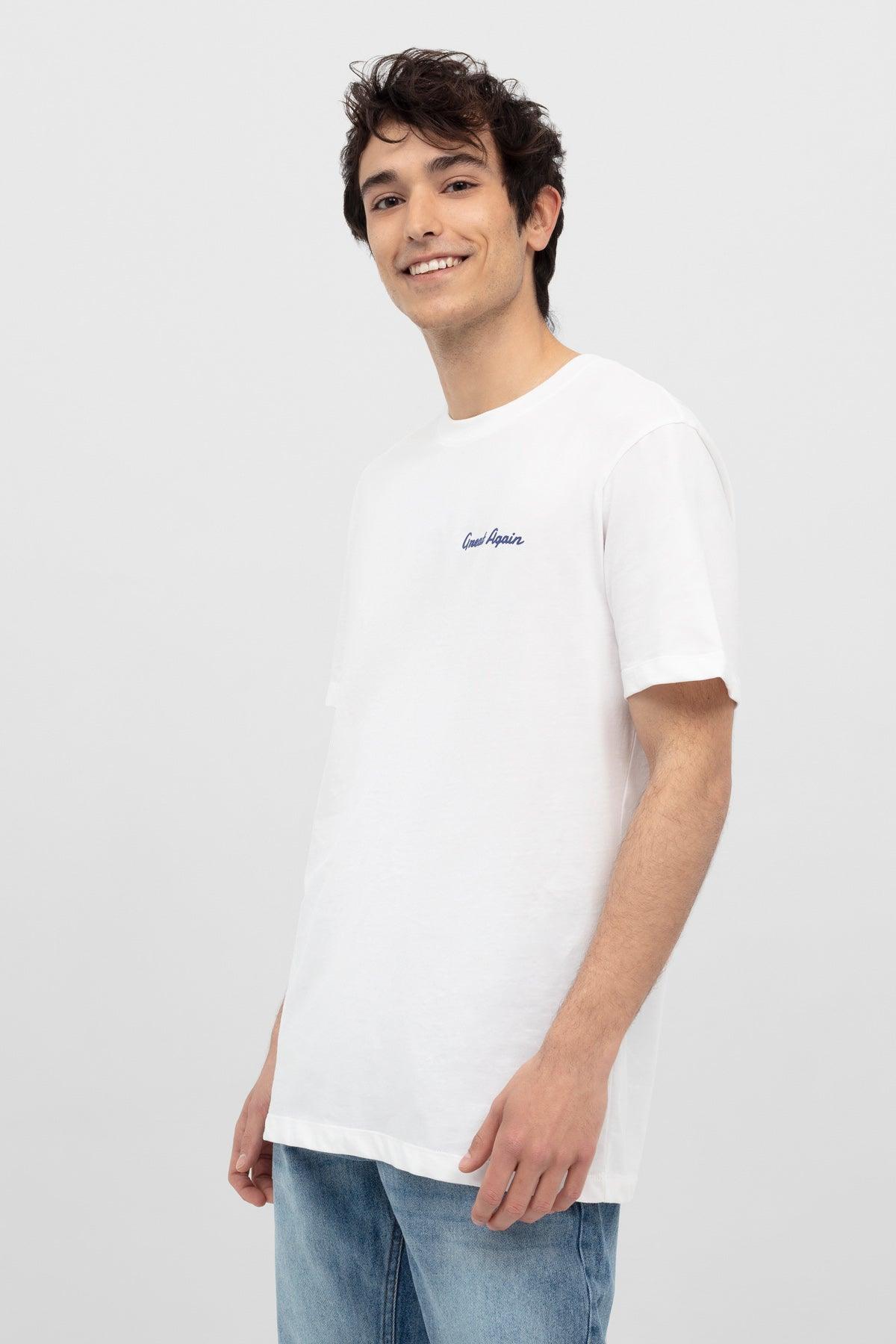 Printed T-Shirt For Men - White