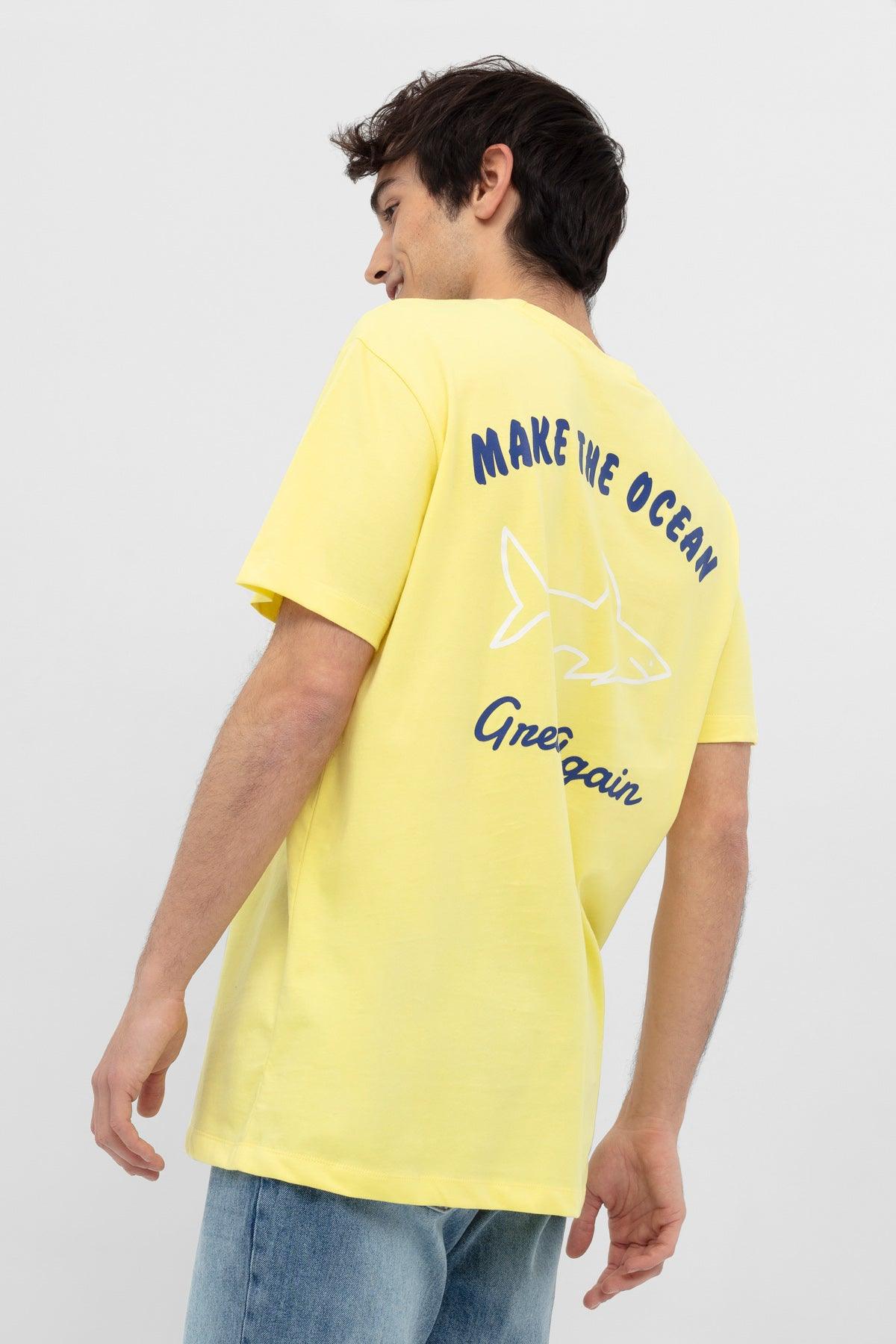 Printed T-Shirt For Men - Yellow