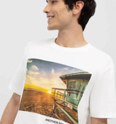 Printed T-Shirt For Men - White - MEME