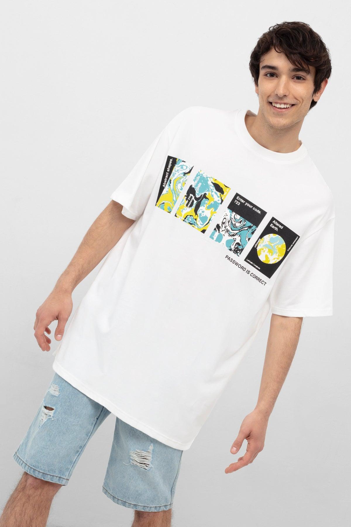 Printed T-Shirt For Men - White