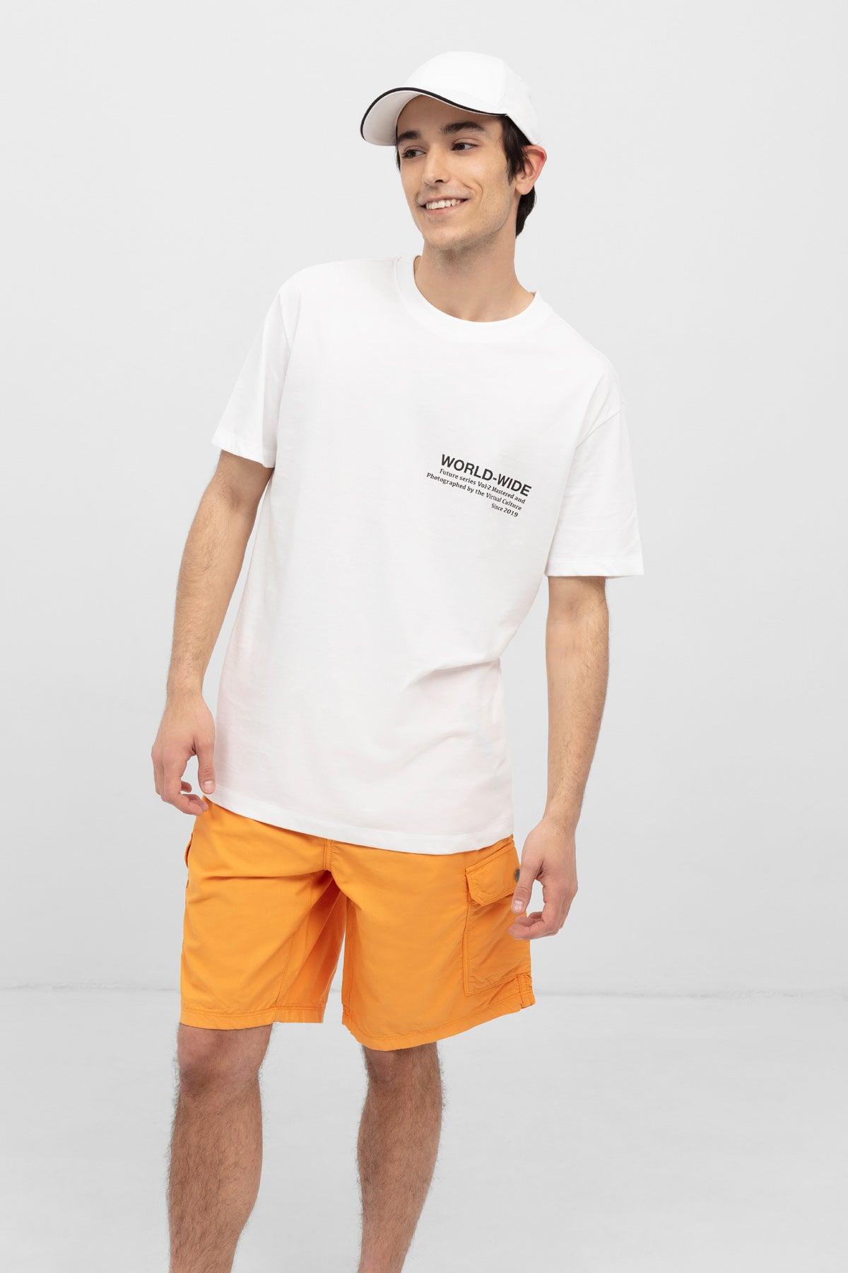 Printed T-Shirt For Men - White
