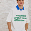 Printed Polo T-Shirt For Men - Royal Blue Front Side