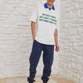 Printed Polo T-Shirt For Men - Royal Blue Model Pose