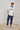 Printed Polo T-Shirt For Men - Royal Blue Model Pose