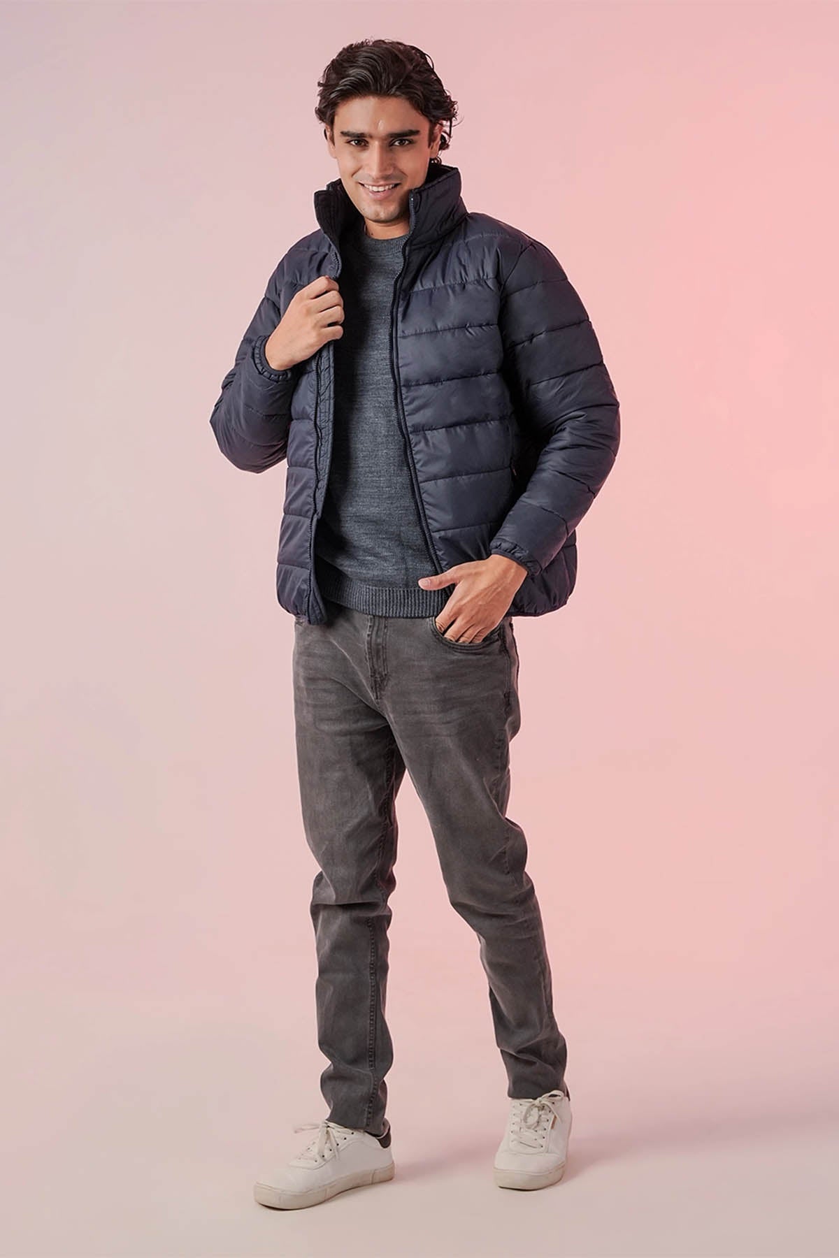 Puffer Jacket For Men - Navy