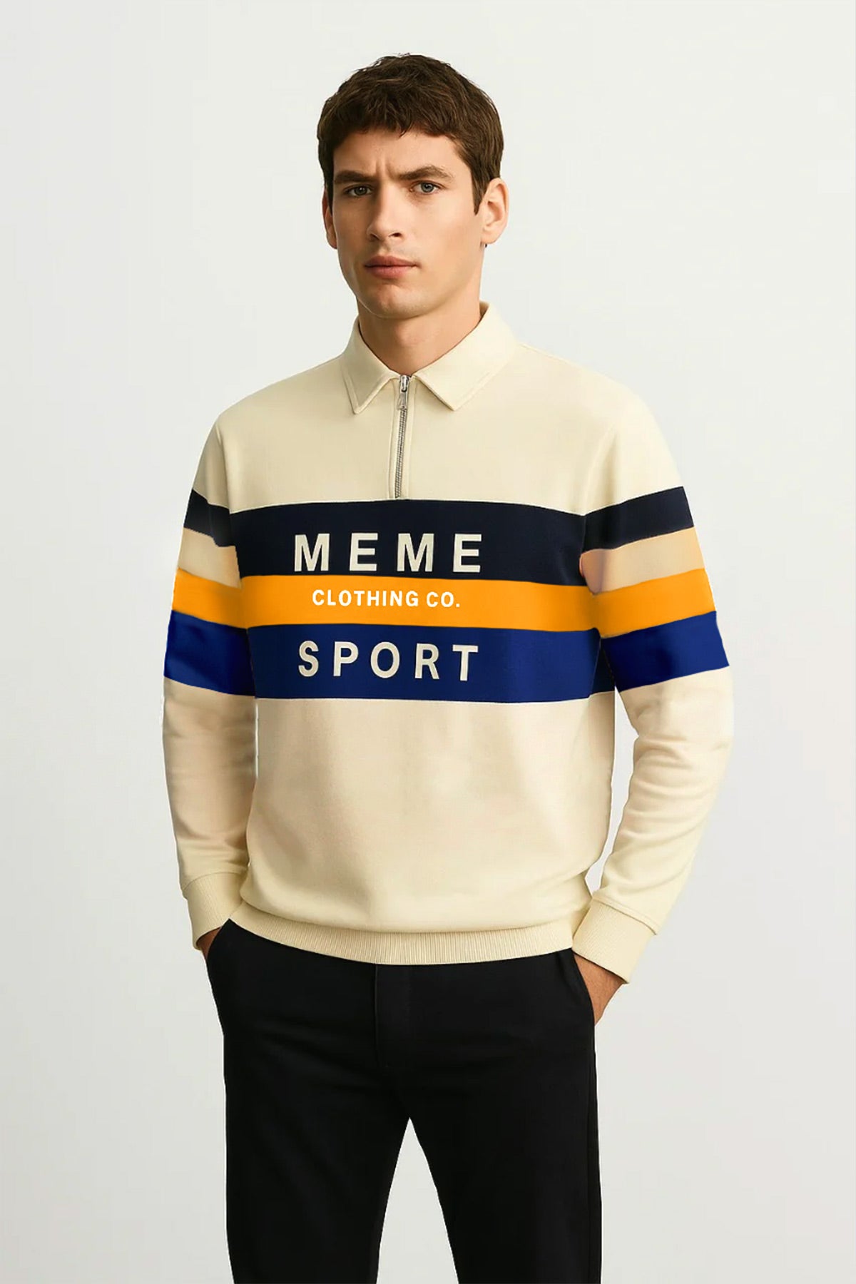 Sweatshirt For Men - Ecru - New Arrival