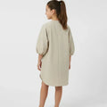 Solid Dress For Girl - Beige - MEME