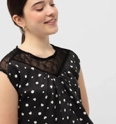Printed Shirt For Women - Black - MEME