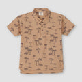 Boys Printed Palm Safari Shirt 