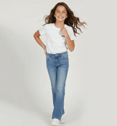 Medium Wash Flared Denim Jeans For Girl - Mid Blue - MEME