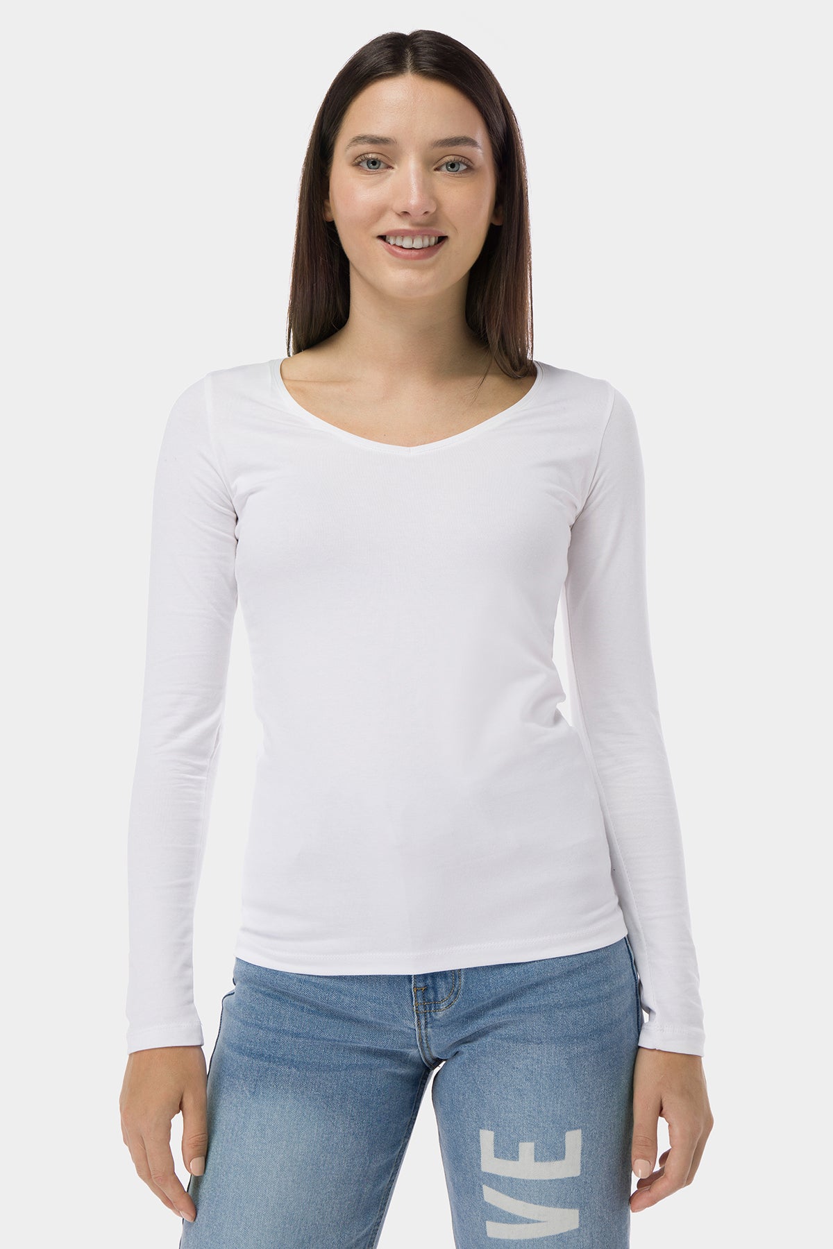 Long Sleeves V Neck T-Shirt 