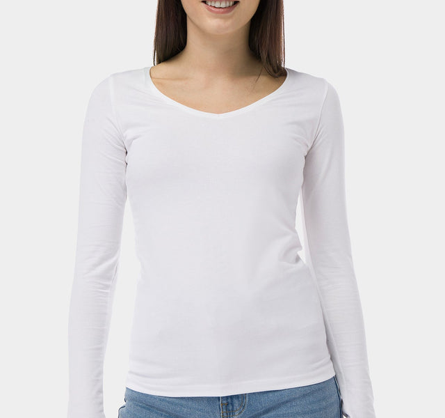 Long Sleeves V Neck T-Shirt 