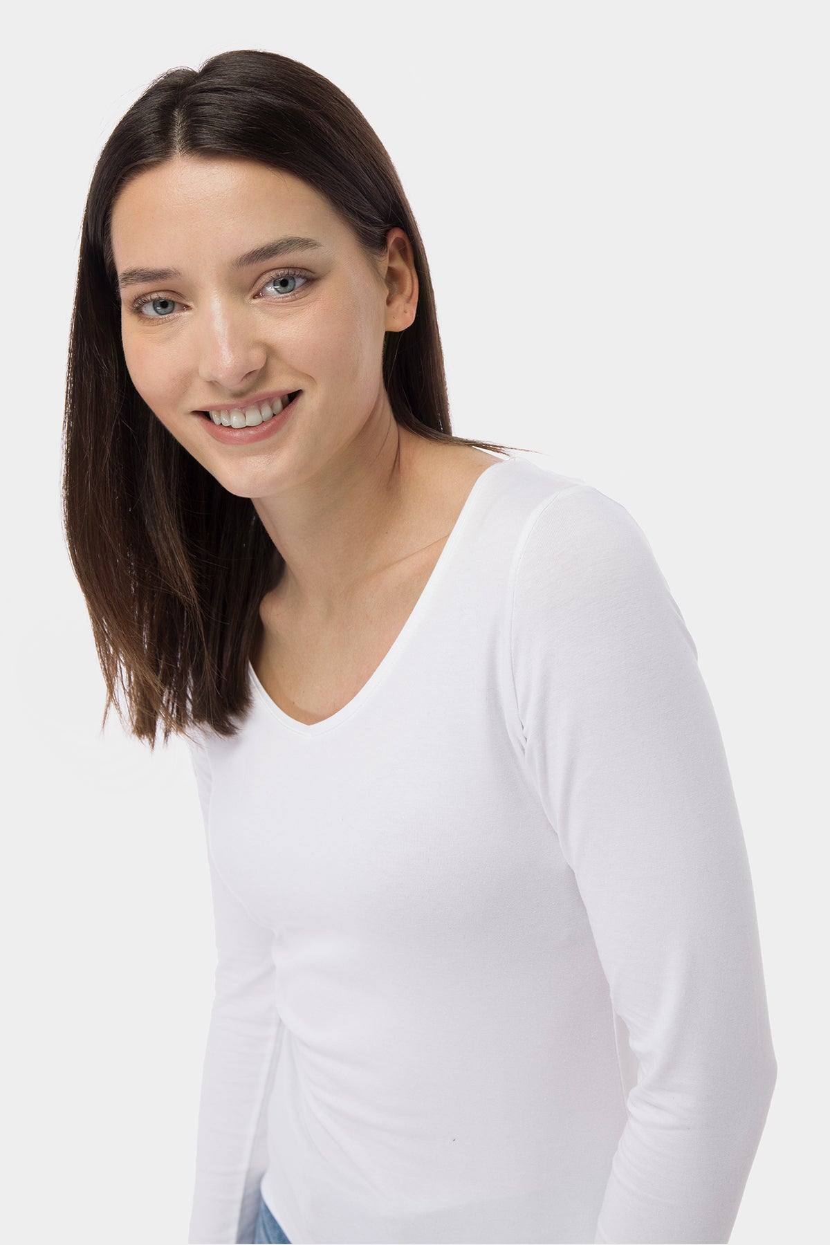 Long Sleeves V Neck T-Shirt 