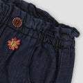 Embroidered Denim Jogger Pants 