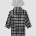 Checkered Hooded Long Shirt 