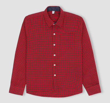 Boy's Checkered Button Down 