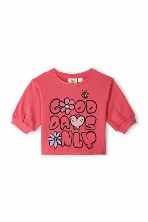 Floral Typography Sweatshirt