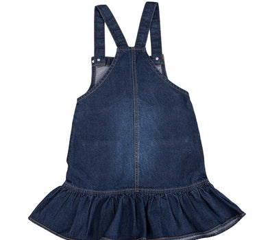 Dark Wash Dungaree Dress 