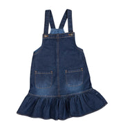 Dark Wash Dungaree Dress 