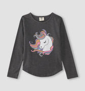 Unicorn Illustration Long Sleeve T-Shirt 