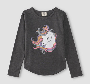 Unicorn Illustration Long Sleeve T-Shirt 