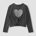 Sparkling Heart Waist Knot Top 