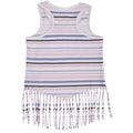 Striped Self Fringe Top 