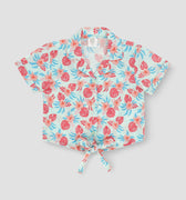 Safari Floral Self-Tie Top 