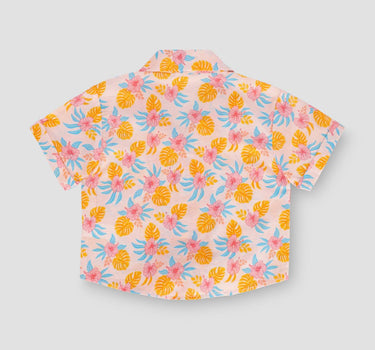 Safari Floral Self-Tie Top 