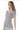 Solid V-Neck T-Shirt For Women - Grey 